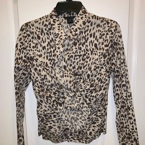 Moda international women’s zip up shirt